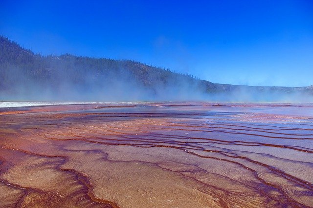 Free download Bacterial Mats Of Grand Prismatic -  free photo or picture to be edited with GIMP online image editor