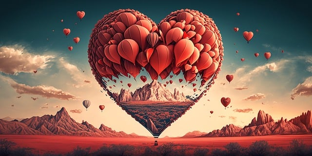 Free download balloon heart fantasy fairy tale free picture to be edited with GIMP free online image editor