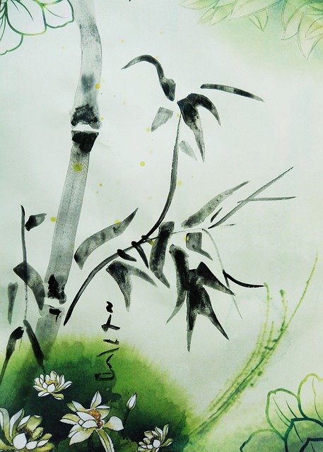 Free download Bamboo Chinese Painting China -  free illustration to be edited with GIMP free online image editor