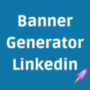 Banner Generator Linkedin  screen for extension Chrome web store in OffiDocs Chromium