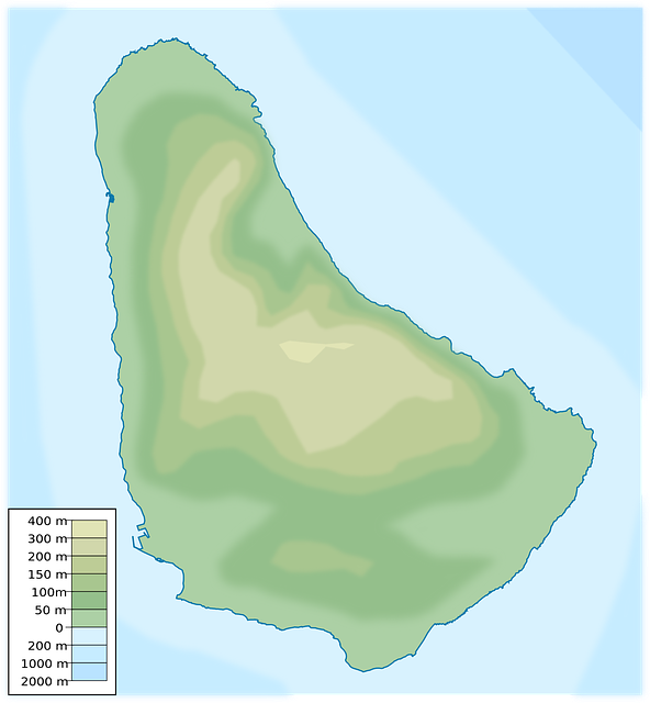 Free download Barbados Physical Map - Free vector graphic on Pixabay free illustration to be edited with GIMP free online image editor