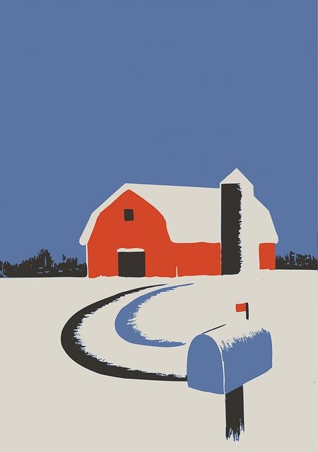 Free download Barn Red Blue -  free illustration to be edited with GIMP free online image editor