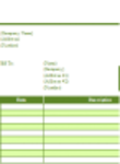 Free download Basic Invoice (Green) DOC, XLS or PPT template free to be edited with LibreOffice online or OpenOffice Desktop online