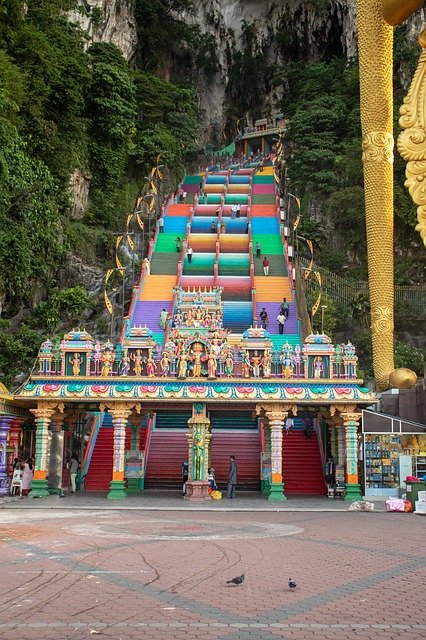 Free download Batu Caves Steps Color -  free photo or picture to be edited with GIMP online image editor