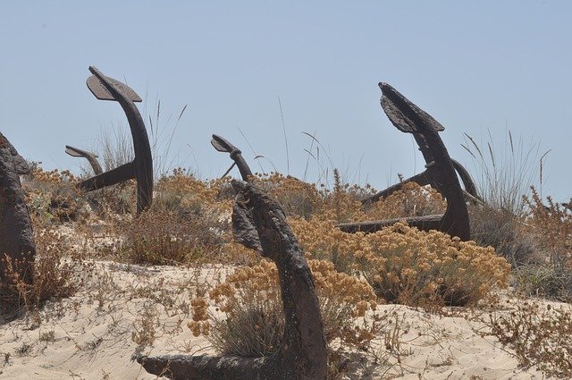 Free download Beach Anchor Tavira -  free photo or picture to be edited with GIMP online image editor