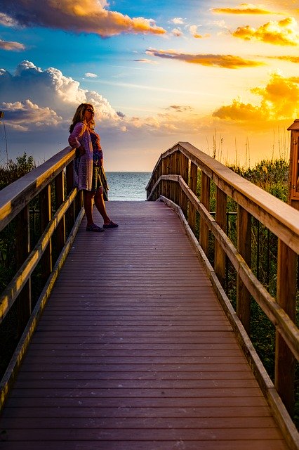 Free download Beach Boardwalk Sea -  free photo or picture to be edited with GIMP online image editor