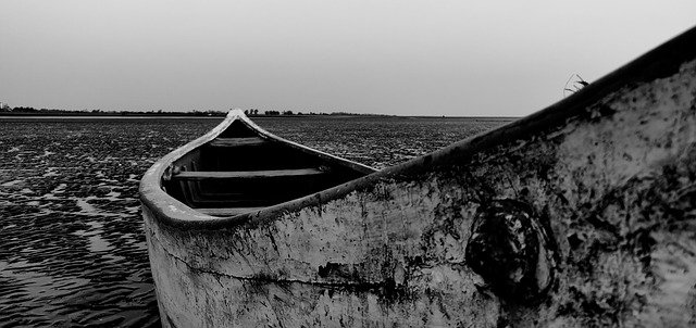 Free download Beach Boat Blackandwhite -  free photo or picture to be edited with GIMP online image editor