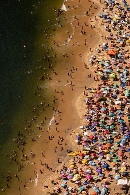 Free download beach crowd brazil afternoon free picture to be edited with GIMP free online image editor