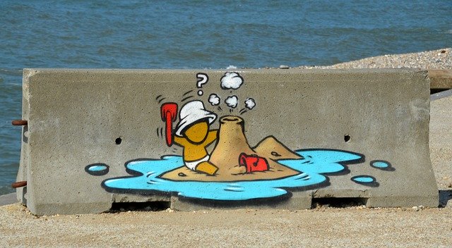 Free download Beach Graffiti Drawing -  free photo or picture to be edited with GIMP online image editor