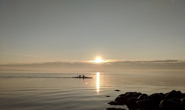 Free download Beach Kayak Sunrise -  free photo or picture to be edited with GIMP online image editor