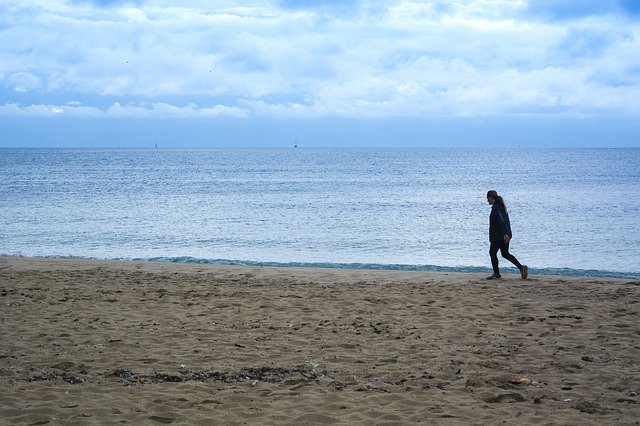 Free download Beach Loneliness Walk -  free photo or picture to be edited with GIMP online image editor