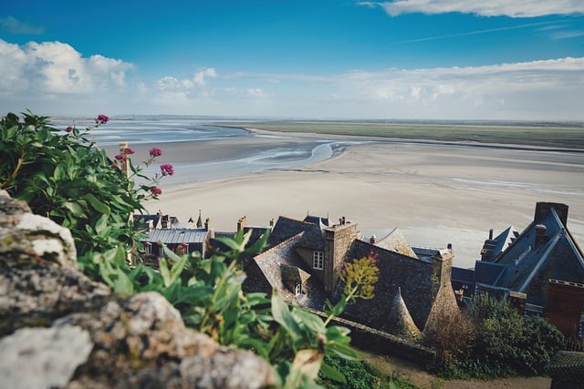 Free download beach monastery mont saint michel free picture to be edited with GIMP free online image editor