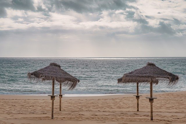 Free download Beach Parasol Sand -  free photo or picture to be edited with GIMP online image editor