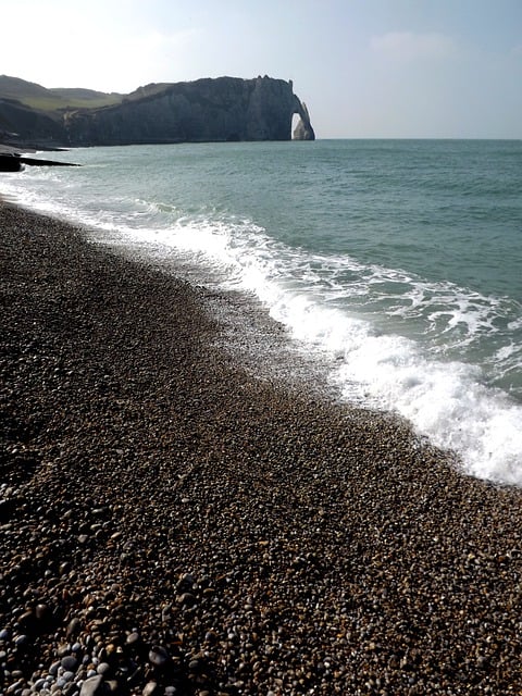 Free download beach sea cliffs etretat france free picture to be edited with GIMP free online image editor