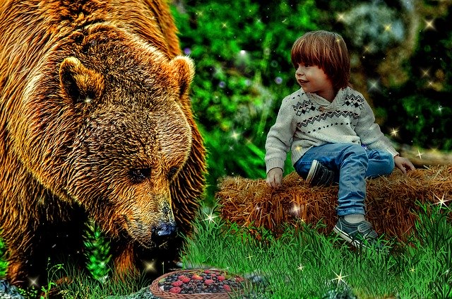 Free download Bear Boy Child -  free illustration to be edited with GIMP free online image editor