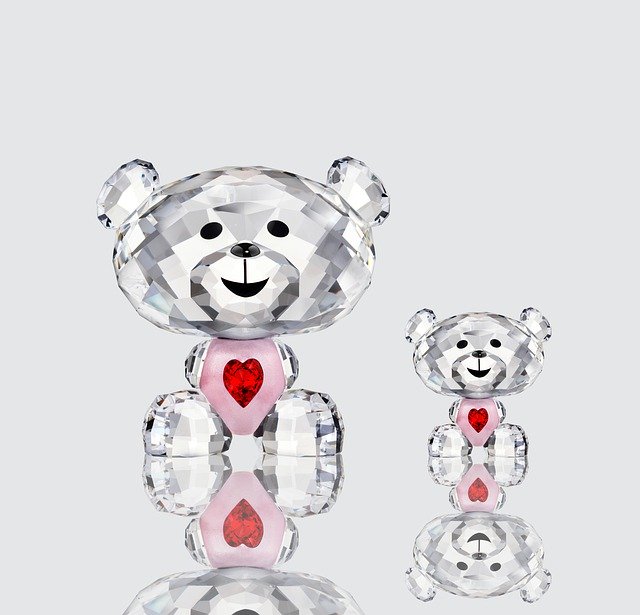 Free download Bear Glass Heart -  free illustration to be edited with GIMP free online image editor