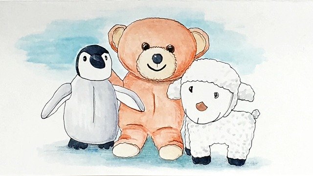 Free download Bear Sheep Penguin -  free illustration to be edited with GIMP free online image editor