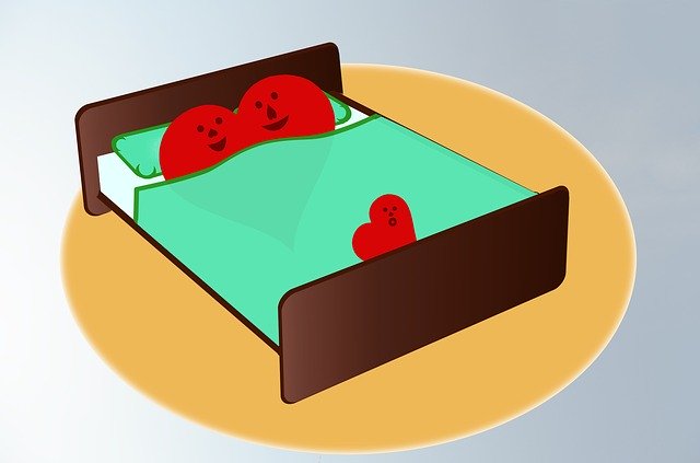 Free download Bed Love Heart In -  free illustration to be edited with GIMP free online image editor