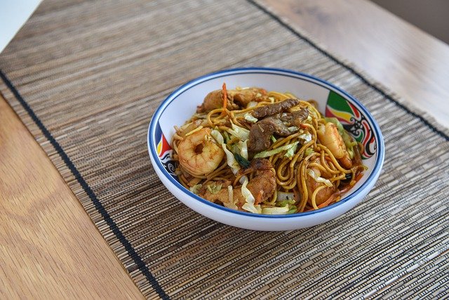 Free download beef shrimp lo mein chinese food free picture to be edited with GIMP free online image editor