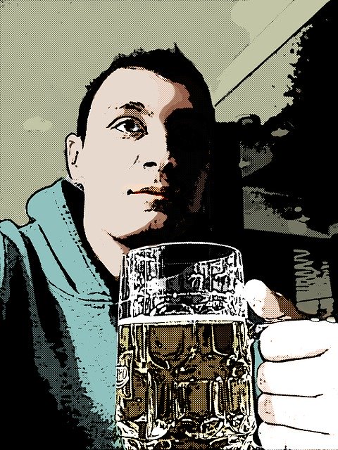 Free download Beer Pop Art Male -  free illustration to be edited with GIMP free online image editor