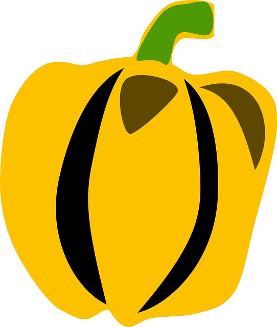 Free download Bell Pepper Capsicum Yellow - Free vector graphic on Pixabay free illustration to be edited with GIMP free online image editor