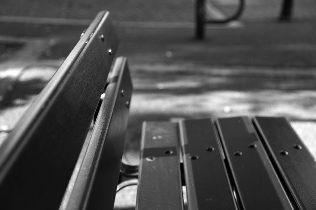 Free download Bench Black White -  free photo or picture to be edited with GIMP online image editor