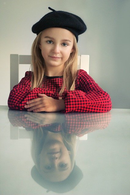 Free download Beret The Little Girl A Person -  free photo or picture to be edited with GIMP online image editor