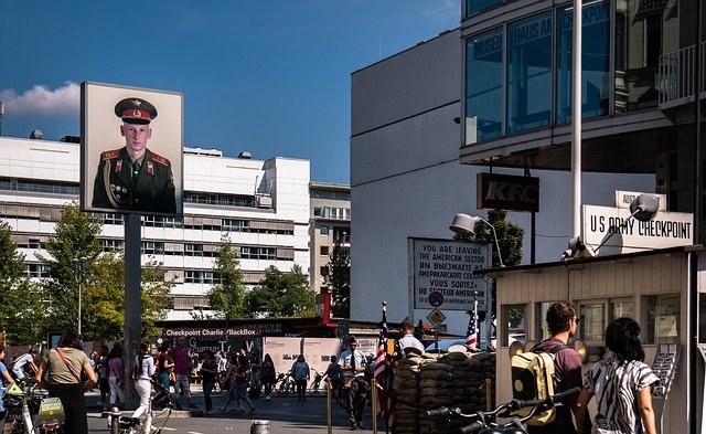 Free download Berlin Charlie Checkpoint -  free photo or picture to be edited with GIMP online image editor