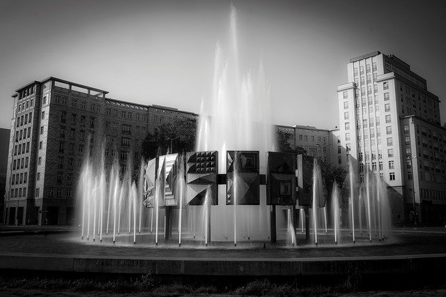 Free download Berlin Strausberger Platz Fountain -  free photo or picture to be edited with GIMP online image editor