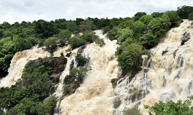 Free download Bharachukki Waterfall Waterfalls -  free photo or picture to be edited with GIMP online image editor