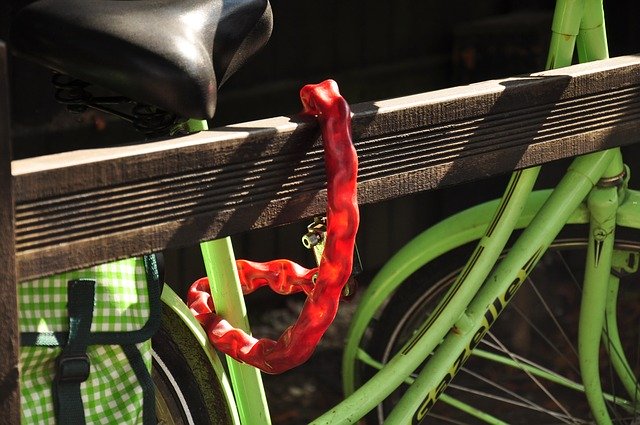 Free download Bicycle Lock Theft -  free photo or picture to be edited with GIMP online image editor