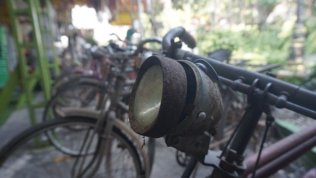 Free download Bicycle Vintage Bike Headlight -  free photo or picture to be edited with GIMP online image editor