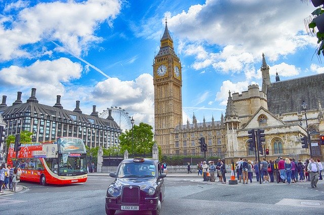 Free download Big Ben London Bus -  free photo or picture to be edited with GIMP online image editor