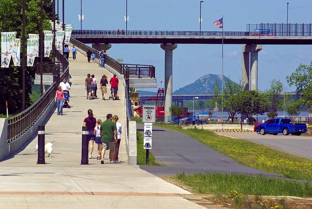 Free download Big Dam Bridge Pedestrian -  free photo or picture to be edited with GIMP online image editor