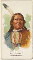 Free download Big Snake, Winnebagoes, from the American Indian Chiefs series (N2) for Allen & Ginter Cigarettes Brands free photo or picture to be edited with GIMP online image editor