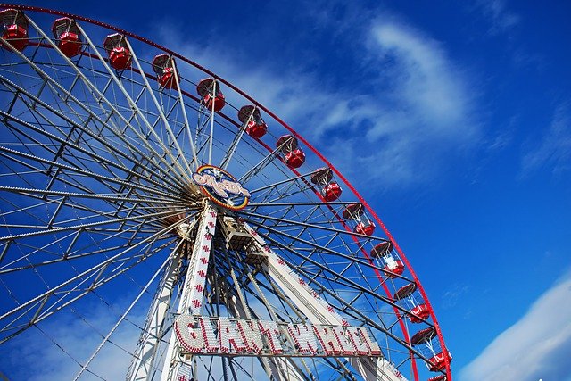 Free download Big Wheel Giant Ferris Blue -  free photo or picture to be edited with GIMP online image editor