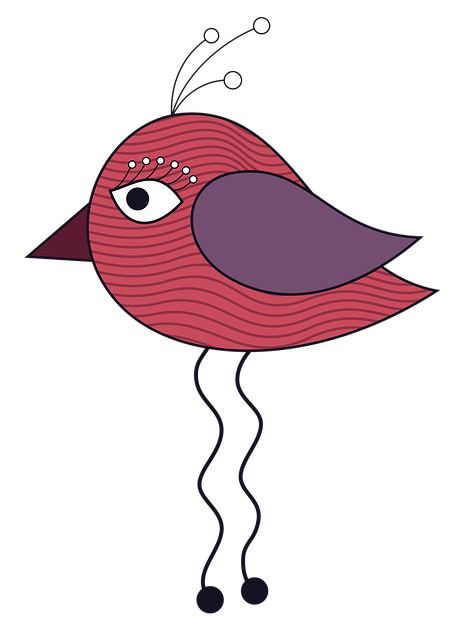 Free download Bird Cartoon Pink -  free illustration to be edited with GIMP free online image editor