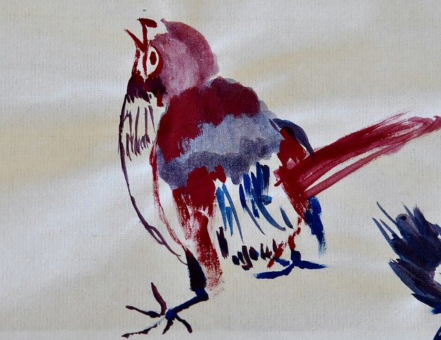 Free download Bird Chinese Painting -  free illustration to be edited with GIMP free online image editor