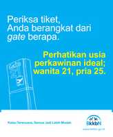 Free download BKKBN Poster Bandara Periksa Tiket free photo or picture to be edited with GIMP online image editor