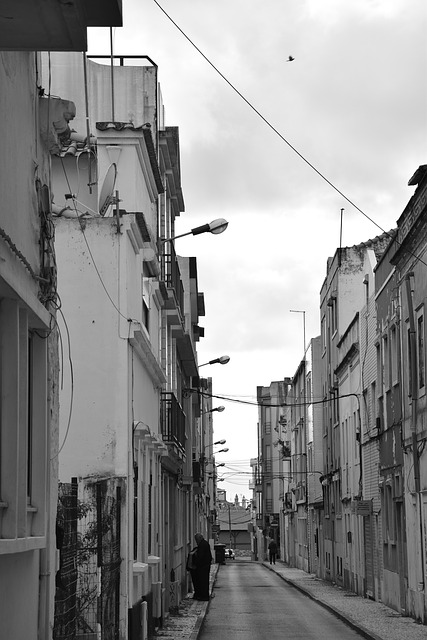 Free download black and white city street free picture to be edited with GIMP free online image editor