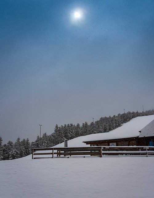 Free download Black Forest Winter Mood Ski Lift -  free photo or picture to be edited with GIMP online image editor