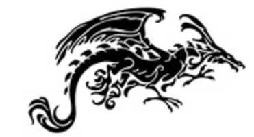 Free download Black Tribal Dragon Silhoutte free photo or picture to be edited with GIMP online image editor