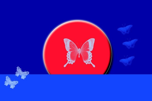 Free download Blue Background Butterflies -  free illustration to be edited with GIMP free online image editor