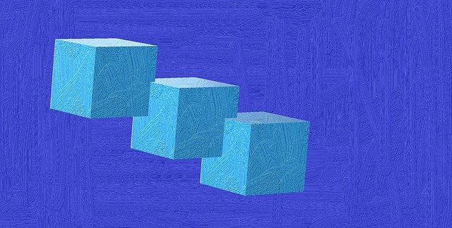 Free download Blue Cube Cubes -  free illustration to be edited with GIMP free online image editor