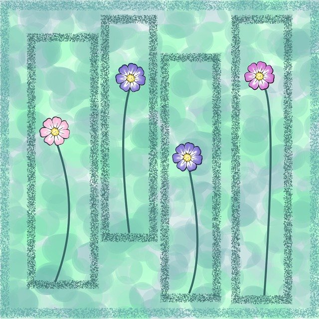 Free download Blue Daisy In A Box Four -  free illustration to be edited with GIMP free online image editor