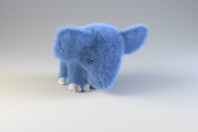 Free download Blue Elephant Teddy -  free illustration to be edited with GIMP free online image editor