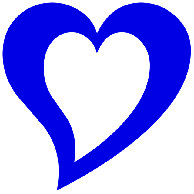 Free download Blue Heart Outline -  free illustration to be edited with GIMP free online image editor