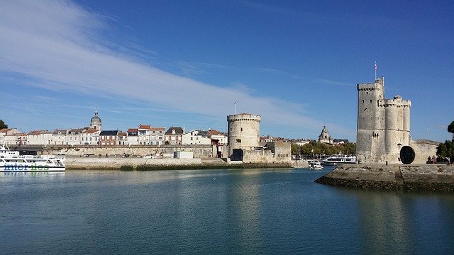 Free download Blue Sky La Rochelle Port -  free photo or picture to be edited with GIMP online image editor