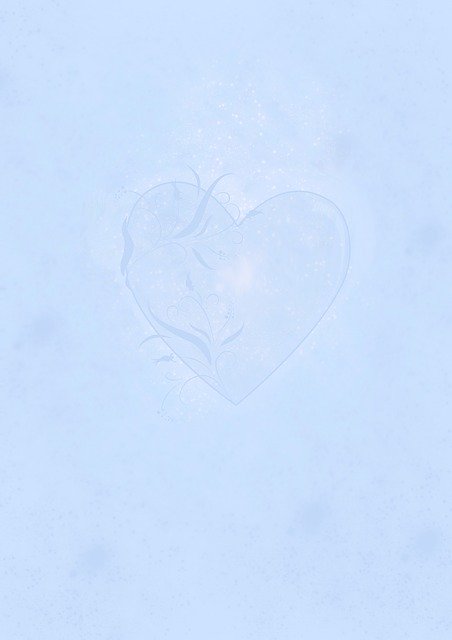 Free download Blue Stationery Heart -  free illustration to be edited with GIMP free online image editor