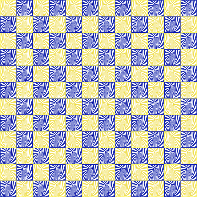 Free download Blue Yellow Pattern Op -  free illustration to be edited with GIMP free online image editor